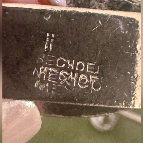 VINTAGE- ALPACA MEXICO SILVER ABALONE / MOTHER
OF PEARL INLAY BELT
BUCKLE 1-1/4” - Picture 10 of 11